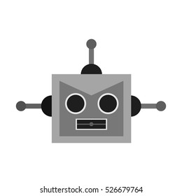 Isolated robot cartoon design