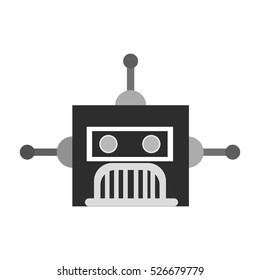 Isolated robot cartoon design