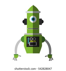 Isolated robot cartoon design