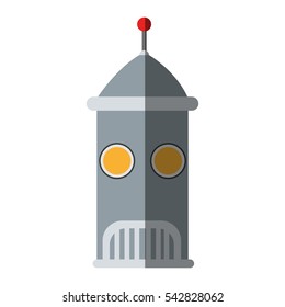 Isolated robot cartoon design