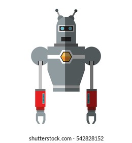 Isolated robot cartoon design