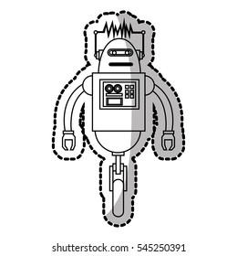Isolated robot cartoon design