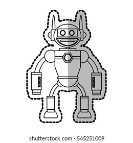 Isolated robot cartoon design