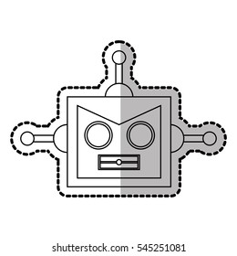 Isolated robot cartoon design