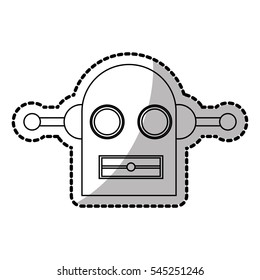 Isolated robot cartoon design