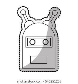 Isolated robot cartoon design