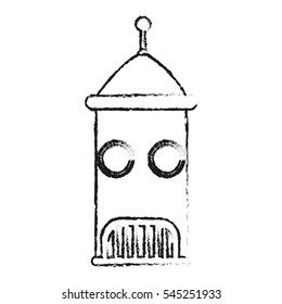 Isolated robot cartoon design