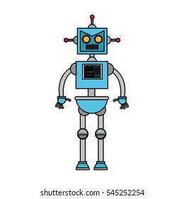 Isolated robot cartoon design