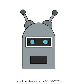 Isolated robot cartoon design