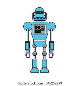 Isolated robot cartoon design