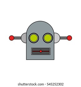 Isolated robot cartoon design