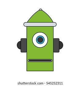 Isolated robot cartoon design