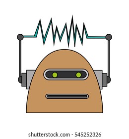 Isolated robot cartoon design