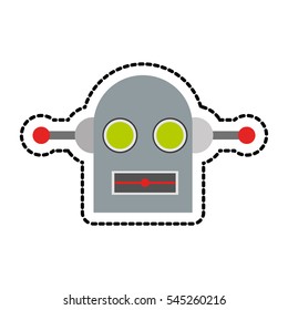 Isolated robot cartoon design