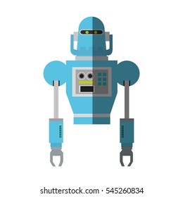 Isolated robot cartoon design