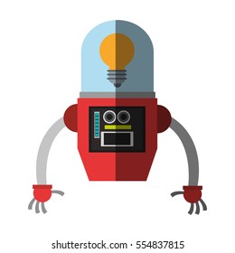 Isolated robot cartoon design