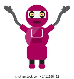 Isolated robot toy for kids - Vector illustration