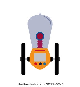 Isolated robot toy on a white background. Vector illustration