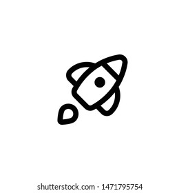 Isolated Rocket Icon, Flat Vector Icon