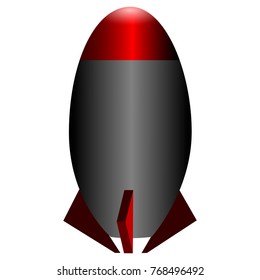Isolated rocket icon on a white background, vector illustration