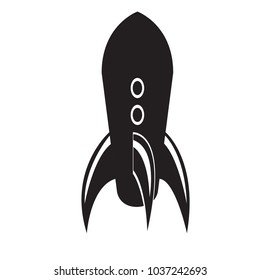Isolated rocket ship toy icon