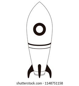 Isolated rocket space toy icon