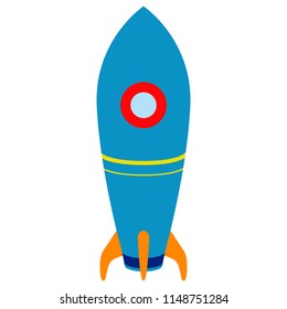 Isolated rocket space toy icon