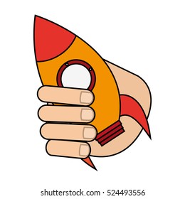 Isolated rocket toy design