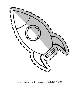 Isolated rocket toy design