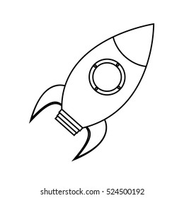 Isolated rocket toy design