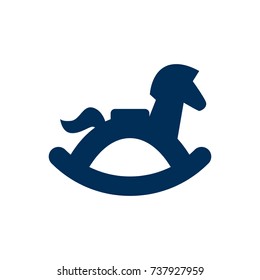 Isolated Rocking Horse Icon Symbol On Clean Background. Vector Equine Element In Trendy Style.