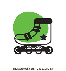 Isolated roller skate outline icon Vector illustration