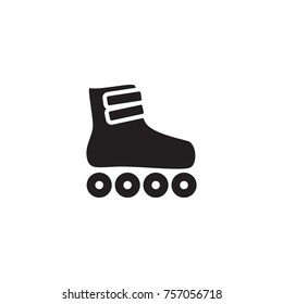 Isolated Rolling Icon Symbol On Clean Background. Vector Roller Skates Element In Trendy Style.