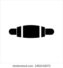 Isolated rolling pin icon. Editable color. EPS vector file