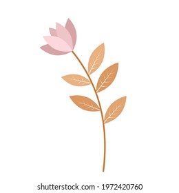 Isolated Romantic Abstract boho flower, color vector Illustration for Children's Rooms