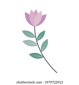 Isolated Romantic Abstract boho flower color vector Illustration for Children's Rooms