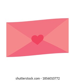 Pink Vector Paper Envelope White Heart Stock Vector (Royalty Free ...