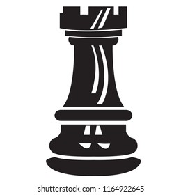 Isolated rook chess piece icon