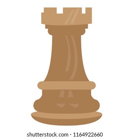 Isolated rook chess piece icon