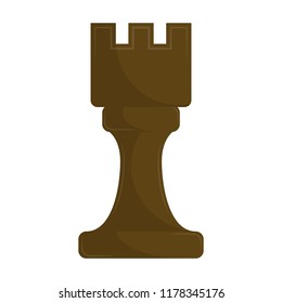 Isolated rook chess piece icon