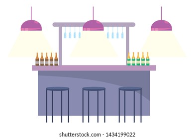 Isolated room of a bar design