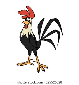 Isolated Rooster Cartoon Design