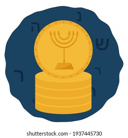 Isolated rosh hashana symbol judaism festive icon- Vector