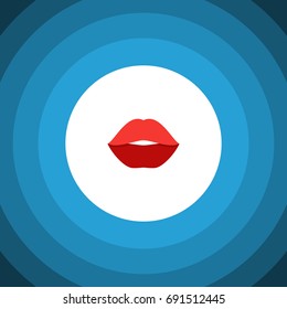 Isolated Rouge Flat Icon. Mouth Vector Element Can Be Used For Rouge, Lips, Mouth Design Concept.