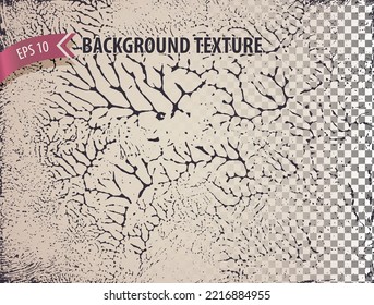 Textura gruesa de capa superpuesta aislada con efecto monotipo. Fondo abstracto para imitar arañazos vintage, arañazos, rugosidad, cortes. Fondo vectorial.