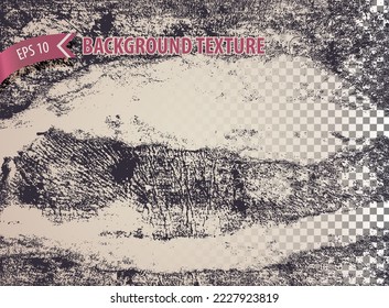 La textura gruesa de capa superpuesta aislada con efecto angustioso. Fondo abstracto para imitar arañazos vintage, arañazos, rugosidad, cortes. Fondo vectorial.