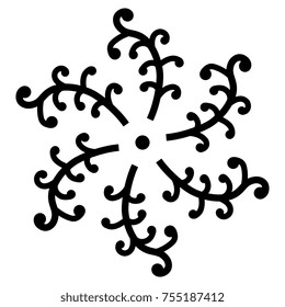 Isolated round abstract vector element. 