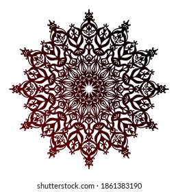 elemento de diseño de mandala decorativa redondo aislado vector de ornamento circular