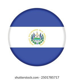 Isolated round flag of El Salvador