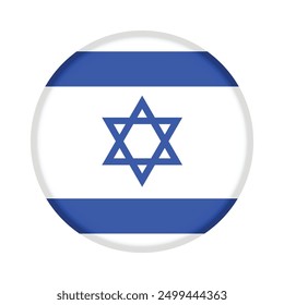 Isolierte runde Flagge Israels